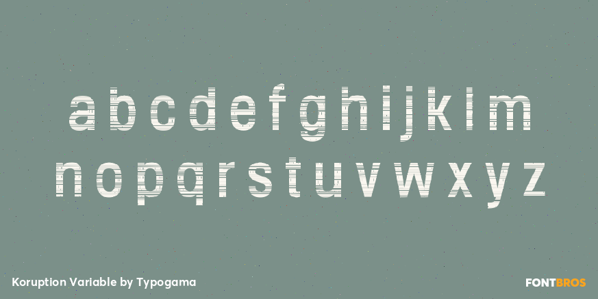 Koruption Variable Font Poster #3