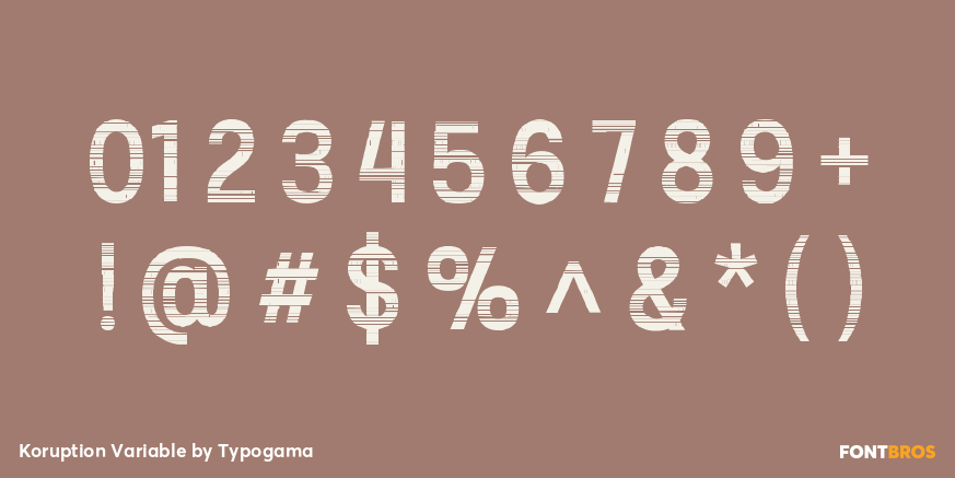 Koruption Variable Font Poster #4