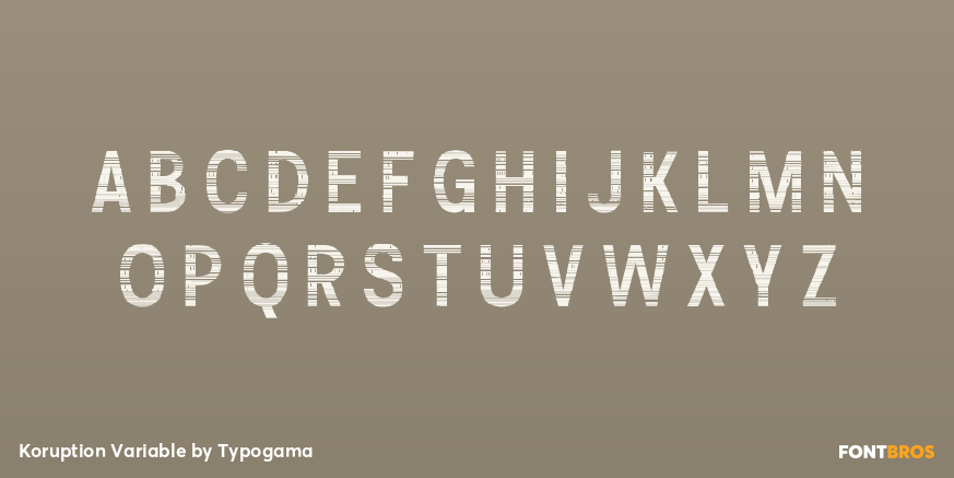 Koruption Variable Font Poster #1