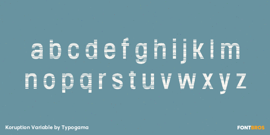 Koruption Variable Font Poster #1