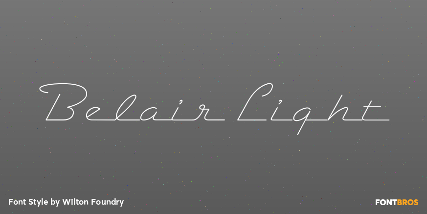 Belair Light Font Poster #1