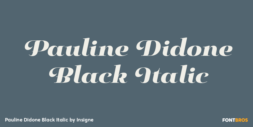 Pauline Didone Black Italic Font Poster #1