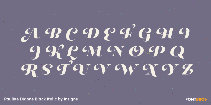 Pauline Didone Black Italic Font Poster #2