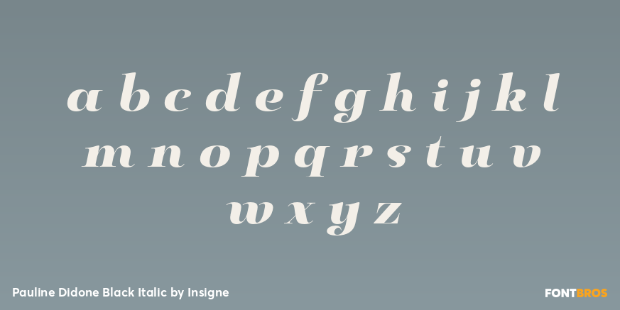 Pauline Didone Black Italic Font Poster #3