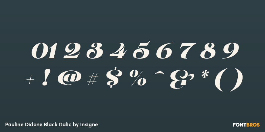 Pauline Didone Black Italic Font Poster #4
