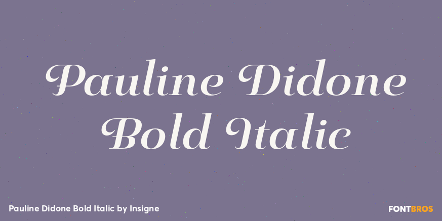 Pauline Didone Bold Italic Font Poster #1