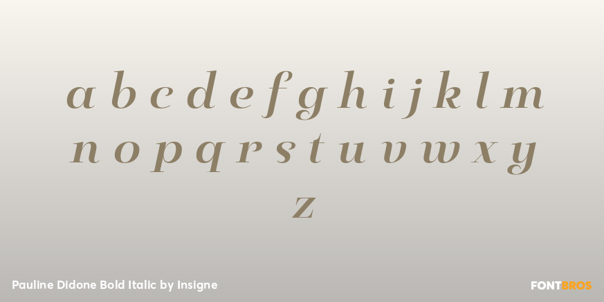 Pauline Didone Bold Italic Font Poster #3