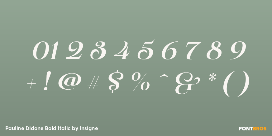 Pauline Didone Bold Italic Font Poster #4