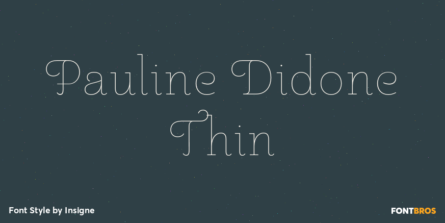 Pauline Didone Thin Font Poster #1