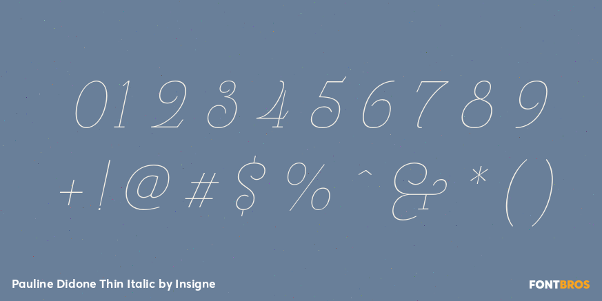 Pauline Didone Thin Italic Font Poster #1