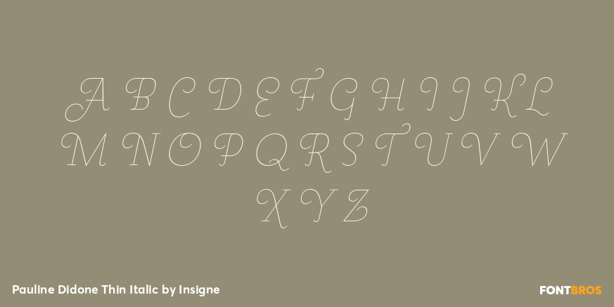 Pauline Didone Thin Italic Font Poster #1