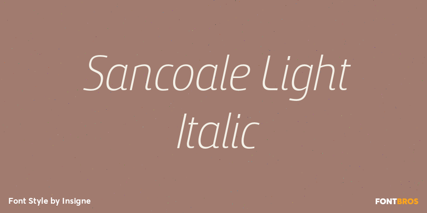 Sancoale Light Italic Font Poster #1