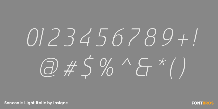 Sancoale Light Italic Font Poster #1