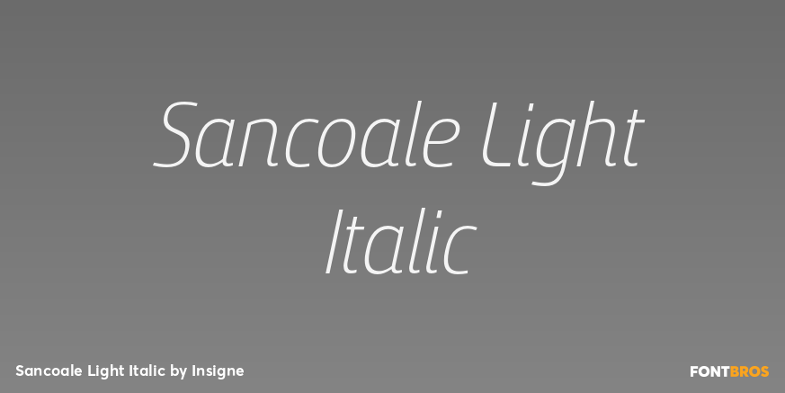 Sancoale Light Italic Font Poster #1