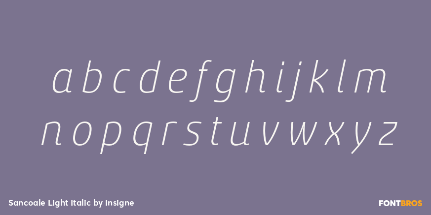 Sancoale Light Italic Font Poster #1