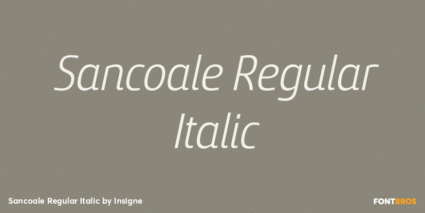 Sancoale Regular Italic Font Poster #1