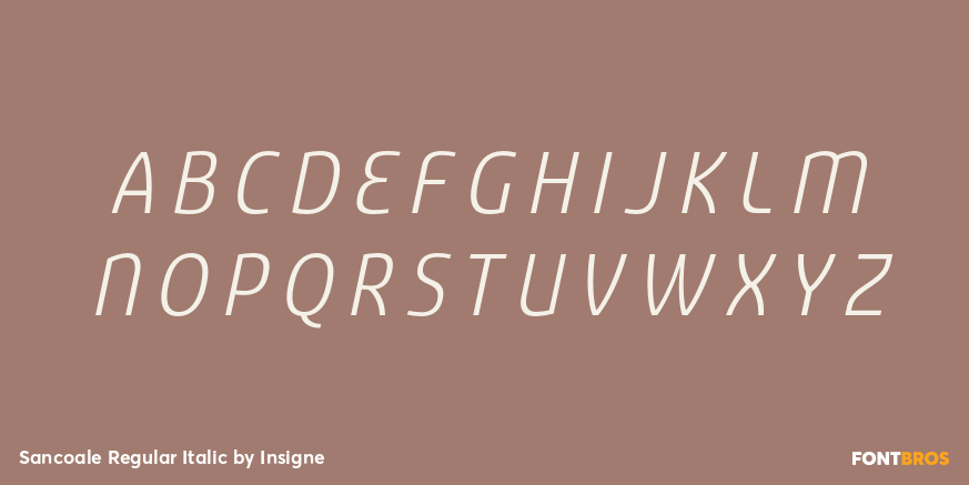 Sancoale Regular Italic Font Poster #2
