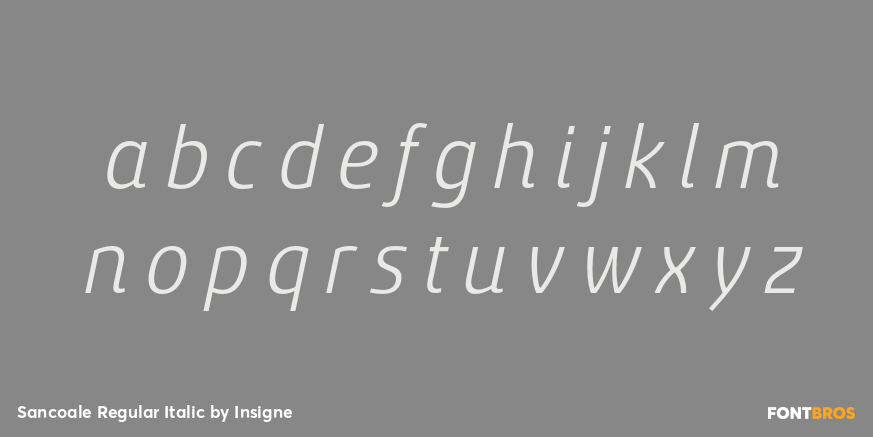 Sancoale Regular Italic Font Poster #3