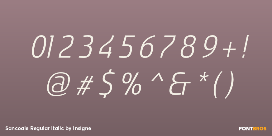 Sancoale Regular Italic Font Poster #4