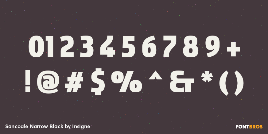 Sancoale Narrow Black Font Poster #1