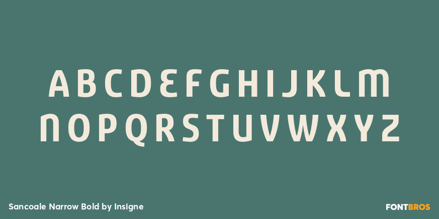 Sancoale Narrow Bold Font Poster #2