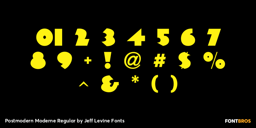 Postmodern Moderne Regular Font Poster #1