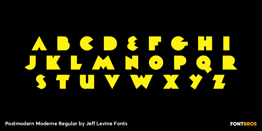 Postmodern Moderne Regular Font Poster #3