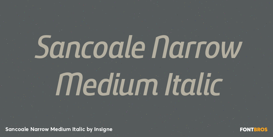 Sancoale Narrow Medium Italic Font Poster #1