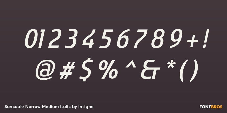 Sancoale Narrow Medium Italic Font Poster #4