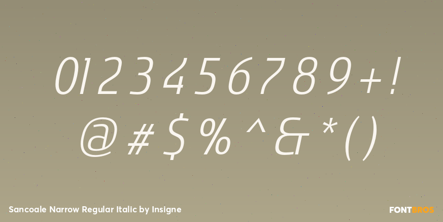 Sancoale Narrow Regular Italic Font Poster #4