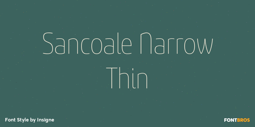 Sancoale Narrow Thin Font Poster #1
