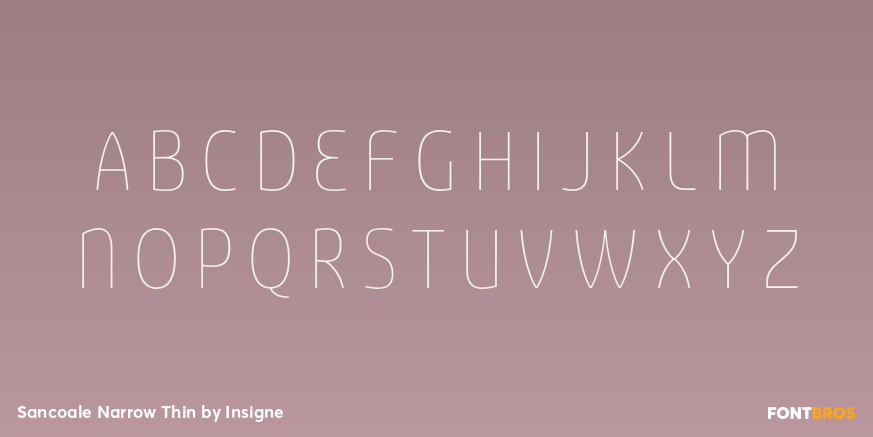 Sancoale Narrow Thin Font Poster #2