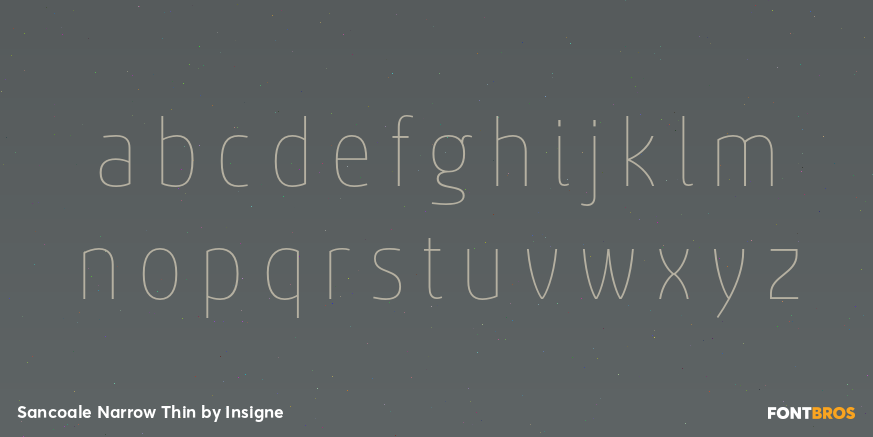 Sancoale Narrow Thin Font Poster #3