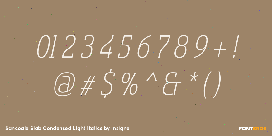 Sancoale Slab Condensed Light Italics Font Poster #4