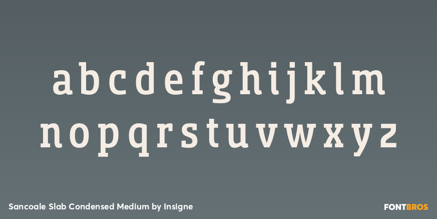 Sancoale Slab Condensed Medium Font Poster #3