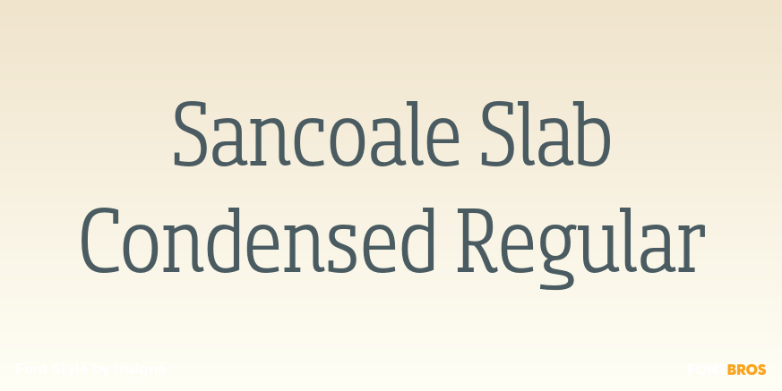 Sancoale Slab Condensed Regular Font Poster #1