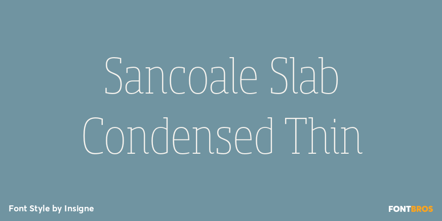 Sancoale Slab Condensed Thin Font Poster #1