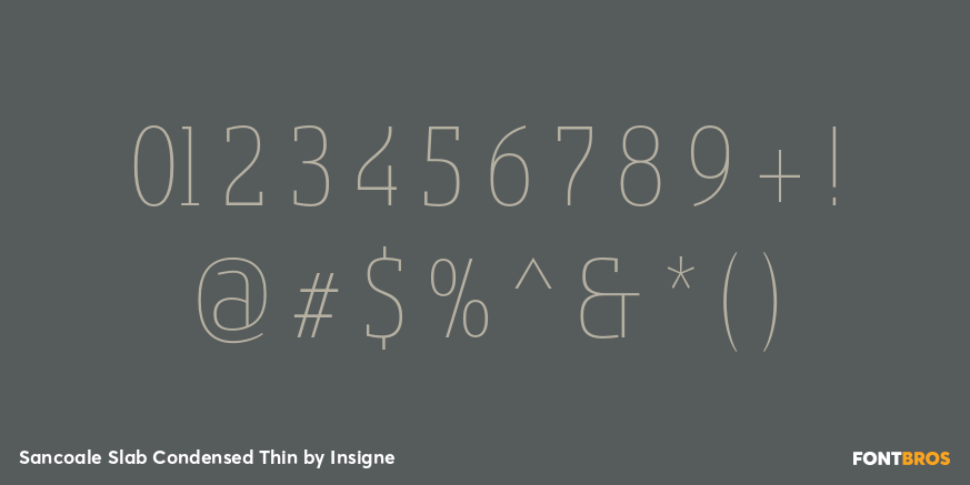 Sancoale Slab Condensed Thin Font Poster #1