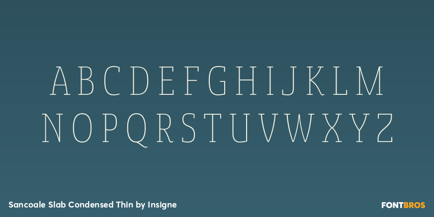 Sancoale Slab Condensed Thin Font Poster #1