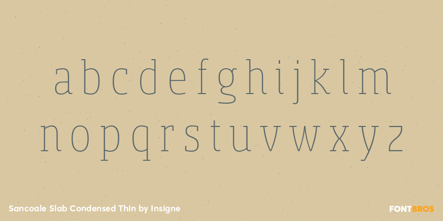 Sancoale Slab Condensed Thin Font Poster #1