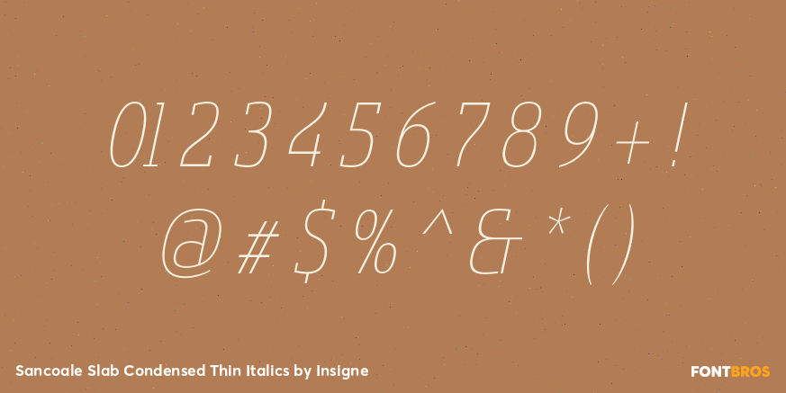 Sancoale Slab Condensed Thin Italics Font Poster #4