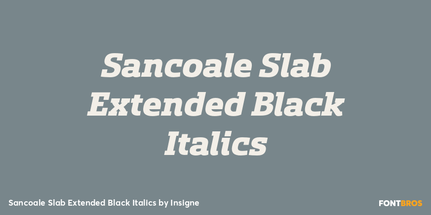 Sancoale Slab Extended Black Italics Poster