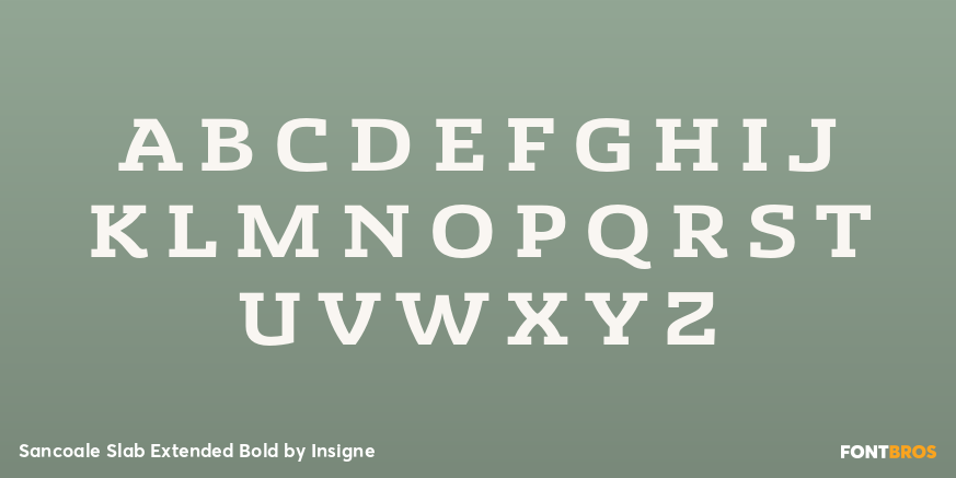 Sancoale Slab Extended Bold Font Poster #1