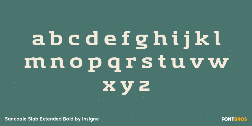 Sancoale Slab Extended Bold Font Poster #1