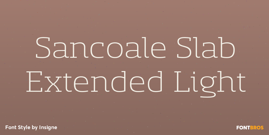 Sancoale Slab Extended Light Font Poster #1
