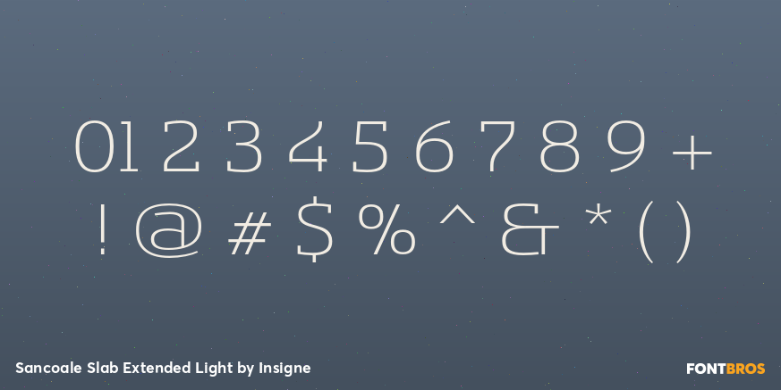 Sancoale Slab Extended Light Font Poster #4