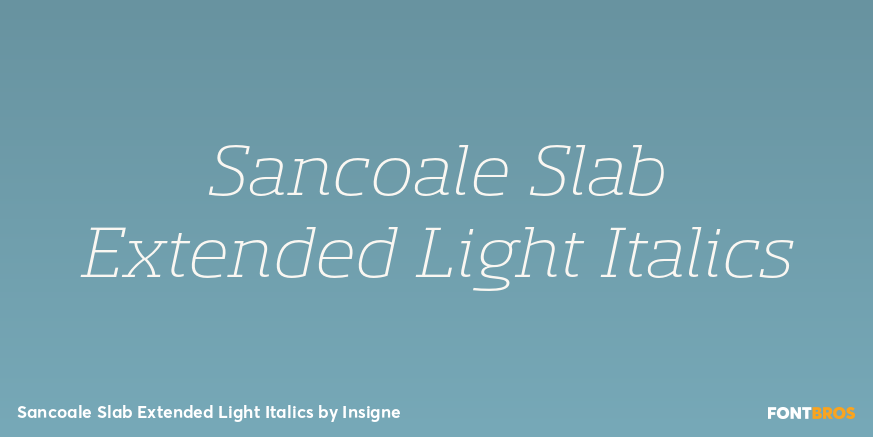 Sancoale Slab Extended Light Italics Poster