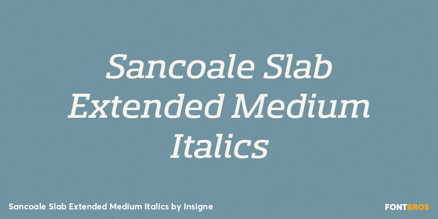 Sancoale Slab Extended Medium Italics Poster