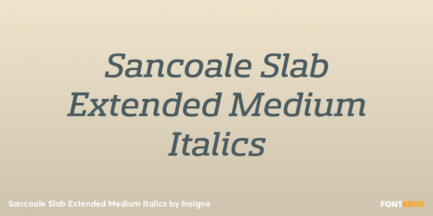 Sancoale Slab Extended Medium Italics Poster