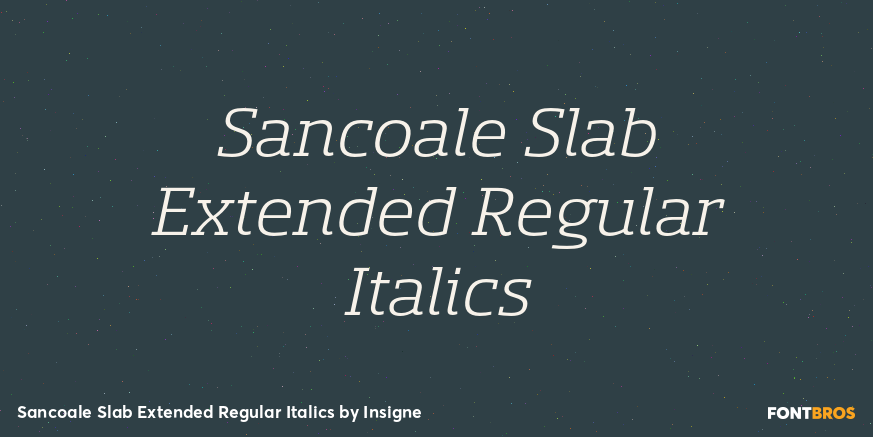 Sancoale Slab Extended Regular Italics Poster
